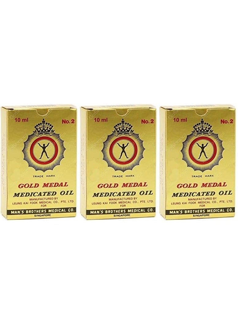 جولد ميدال باقة من 3 عبوات جولد ميدال زيت طبي 10 مل - Image 1